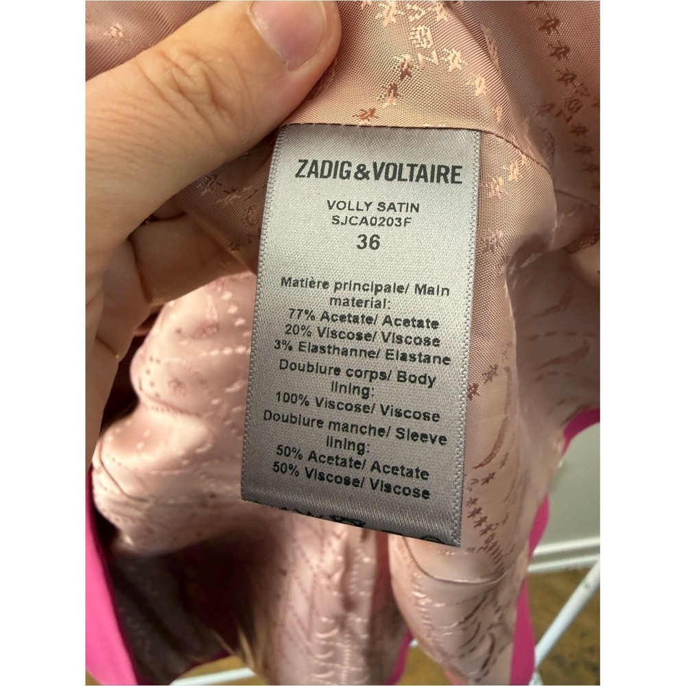 NWT Zadig & Voltaire Volly Satin Jacket | Size 36 - Picture 8 of 14
